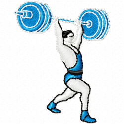 Bodybuilder Embroidery Design 8 Bodybuilder Embroidery Design 8